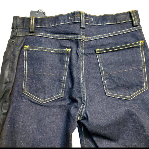 John Richmond Dual-Tone Coated Denim Front & Blue Denim Back Jeans Sz 28 NWT - Picture 7 of 10